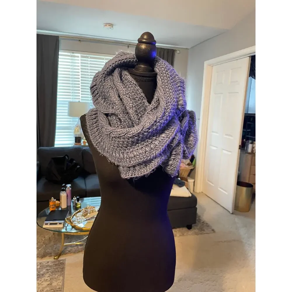 Lot of 2 Cozy Winter Scarves Soft Cold Weather Accessories